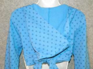DEREK HEART Juniors Blue Wrap Hoodie Shirt Top Size M L  