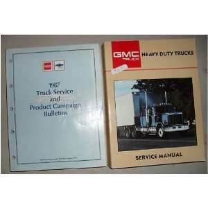 1987 GMC Heavy Duty Truck Service Shop Manual Set 87 (service manual 