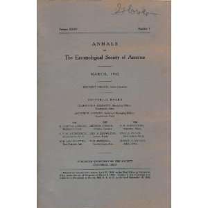  Annals of the Entomological Society of America. Volume 35 