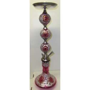  Syrian Artistic Handmade Large Pink Hookah with a carrying 