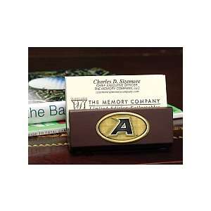   Army Black Knights Wooden Business Card Holder