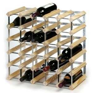  Steel & Rta Pine Wine Cellar Rack Holds 30 Bottle