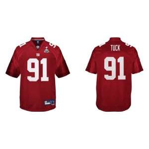   Justin Tuck Red Jerseys Authentic Football Jersey  Sports