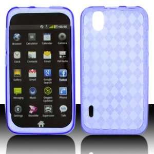  LG LS855 Marquee Crystal Skin Purple Case Cover Protector 