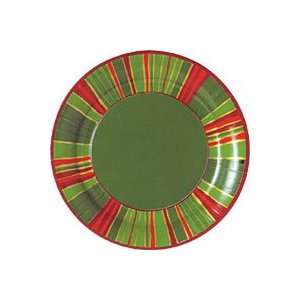 Solo Green and Red 8 inch Paper Christmas Party Plates  