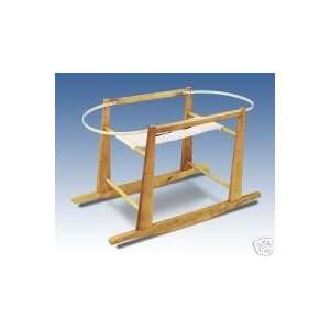  Rocking Wooden Moses Basket Stand   Oak Baby