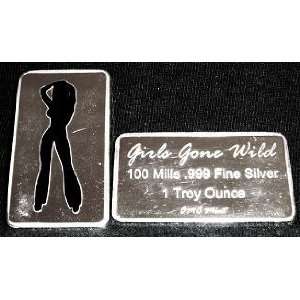 Troy Ounce 100 Mill .999 Fine Silver Girls Gone Wild #14 Art Bar 