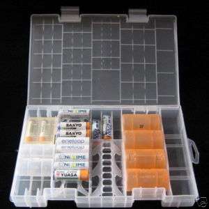 AAA AA C D 9V Battery Hard Rack Case Storage Box Holder  