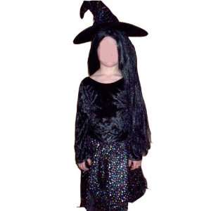  Glitter Star Witch Purple Black Costume Dress up Child 12 