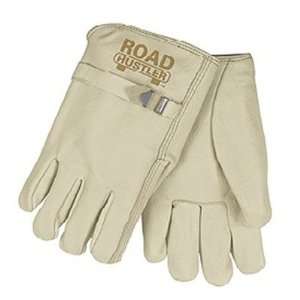   Grain Leather Drivers Gloves With D Strap   Medium
