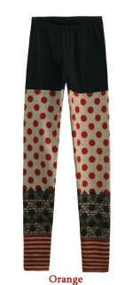 hi korean fashion*Lace Polka Dot Striped Leggings Vintage Tights Pants 