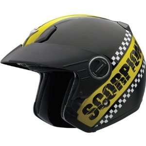 Scorpion EXO 200 TT Open Face Helmet X Small  Yellow 
