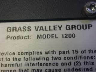 GRASS VALLEY GROUP MOD 1200 VIDEO SWITCHER CONTROL PANE  