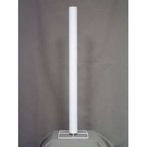 Party Deco 00903 S 72 in. White Pole with 24 in. White Square Base 
