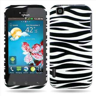 White Zebra Hard Case Cover for LG Maxx Touch E739 T Mobile MyTouch 