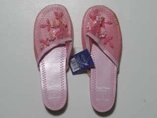 Womens / Ladies Chinese Mesh / Beaded Flower Sandal Slipper   NEW