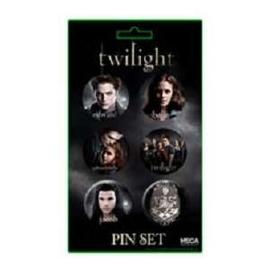 com Twilight Round Buttons set of 6 Edward, Bella, Jacob, Crest, Cast 