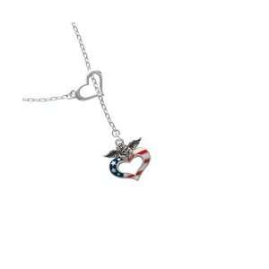  Heart Silver Plated Heart Lariat Charm Necklace [Jewelry] Jewelry