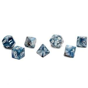  Chessex Dice Polyhedral 7 Die Lustrous Set   Slate with 