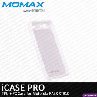 Momax iCase Pro Soft Case Cover Shell Motorola RAZR XT910 w Screen 