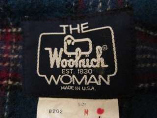 Woolrich Womens Cute Plaid Warm Wool Lined Blue Fall & Winter Barn 