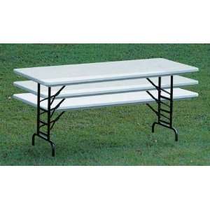  Adjustable Height 24 x 48 Resin Folding Table in 6 