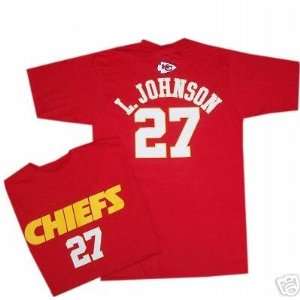  Larry Johnson Kansas City Chiefs Reebok T Shirt Sports 