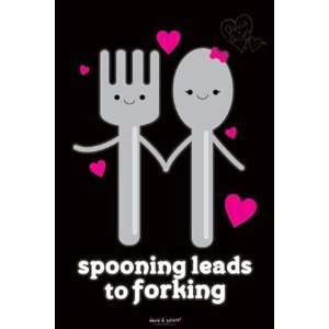  David and Goliath Forking Spooning College Humour Poster 