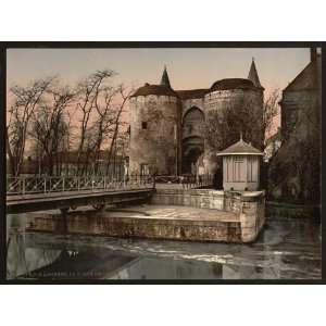  Photochrom Reprint of Ghent gate, Bruges, Belgium