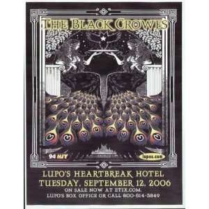 Black Crowes Concert Flyer Providence Lupos 
