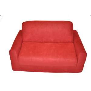 Red Micro Suede Sofa 