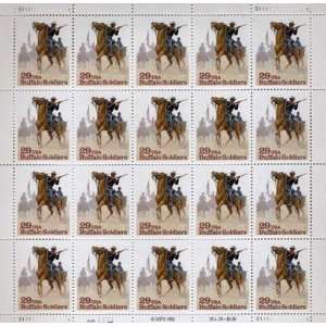 Buffalo Soldiers Sheet of 20 x 29 Cent US Postage Stamp Scot #2818