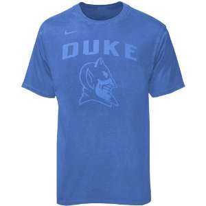 Nike Duke Blue Devils Duke Blue Discharge Washed T shirt 