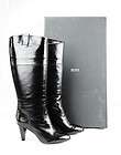 hugo boss british tan tall knee boots slim wedge heels 6 5 37 $ 224 39 