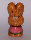 Ceramic Bunny Rabbit Bank w/Ribbon Vintage Lego  