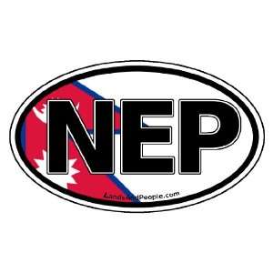  Nepal NEP Flag Car Bumper Sticker Decal Oval Automotive