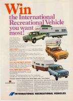 1973 Monitor travel trailers International trucks ad  