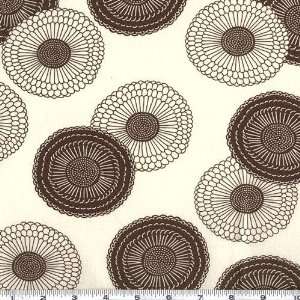  45 Wide Uptown Psychedelic Circle Cream Fabric By The 