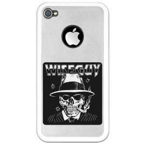  iPhone 4 or 4S Clear Case White Wiseguy Skeleton Smoking 
