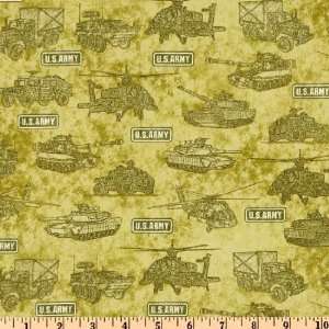   Stand U.S. Army Tanks Green Fabric By The Yard Arts, Crafts & Sewing