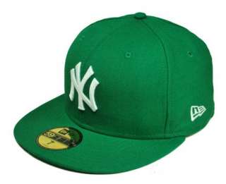 NEW ERA 59Fifty MLB Baseball Fitted Green 100% Wool Hat Cap New York 