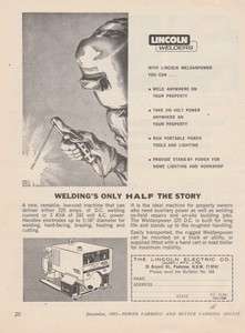 Vintage 1965 LINCOLN WELDANPOWER WELDER Advertisement  