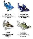 shark sculptures looking glass torch figurine ltd ed pack of