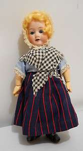   AM 390 German Bisque Head Doll Wood Ball Jointed Body All Orig.  