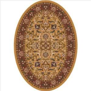  Pastiche Abadan Spice Gold Oval Rug Size Oval 78 x 109 