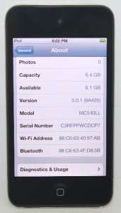 Apple iPod Touch 8GB 4th Gen MC540LL Nice Used 0885909394845  