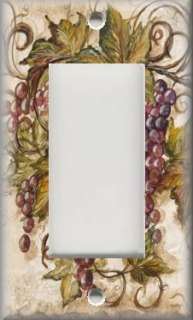 Light Switch Plate Cover   Tuscan Decor   Red Tuscan Grapes  