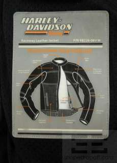 Harley Davidson Screamin Eagle Ivory Black Orange Leather Racing 