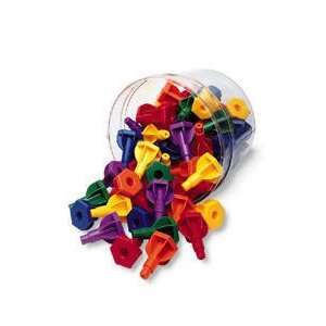  Rainbow Stacking Pegs 60/Pk Bucket 