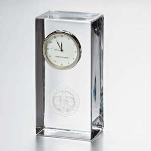  USMMA Tall Glass Desk Clock by Simon Pearce Sports 